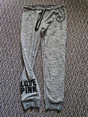 Victoria's Secret PINK grey heathered  sweatpants/joggers